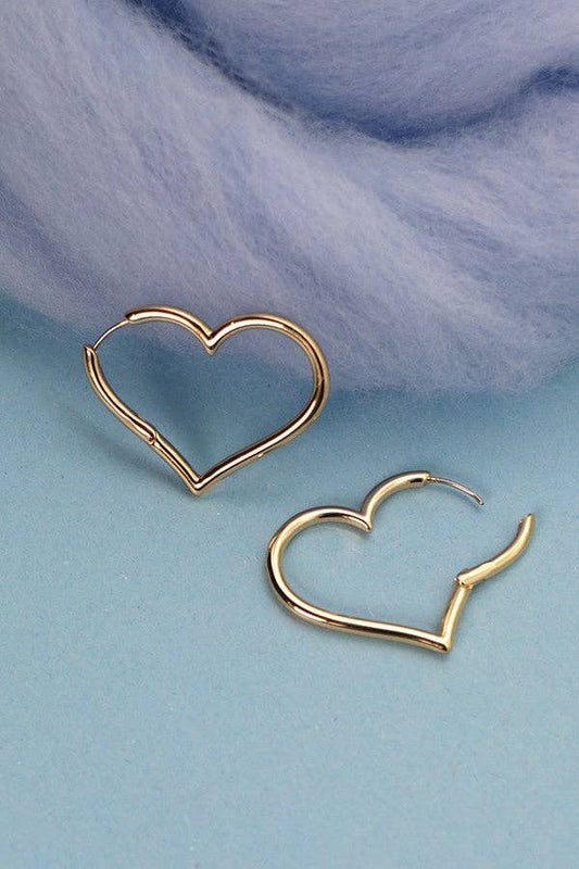 ENDLESS HEART HOOP EARRINGS