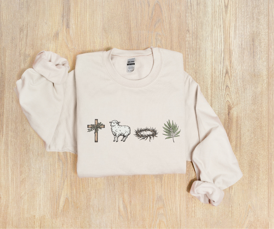 Symbols of easter Printed sweatshirt