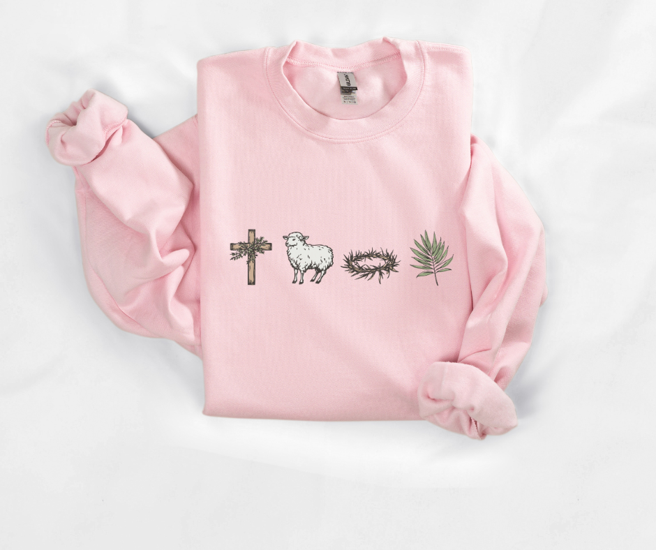 Symbols of easter Printed sweatshirt