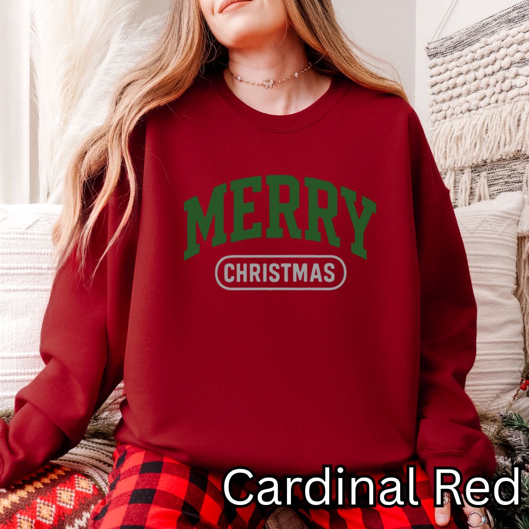 Varsity Christmas printed Crew neck