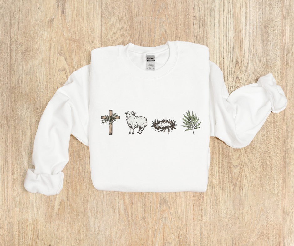 Symbols of easter Printed sweatshirt