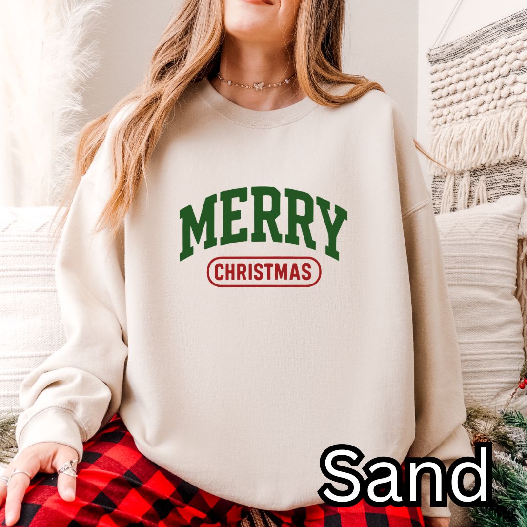 Varsity Christmas printed Crew neck