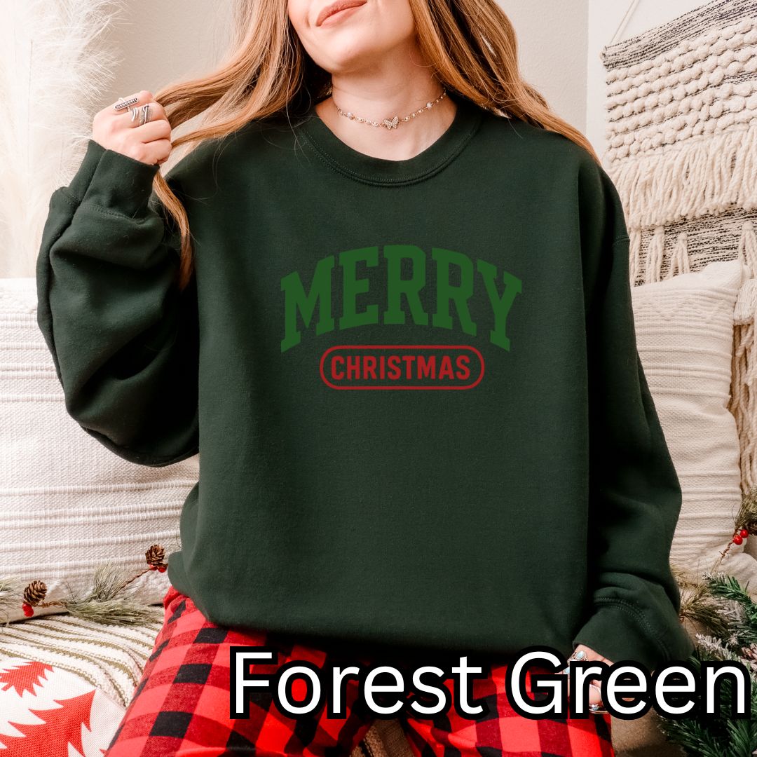 Varsity Christmas printed Crew neck