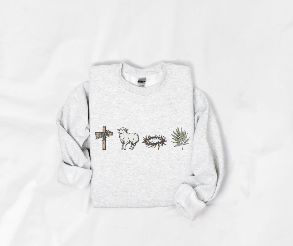 Symbols of easter Printed sweatshirt