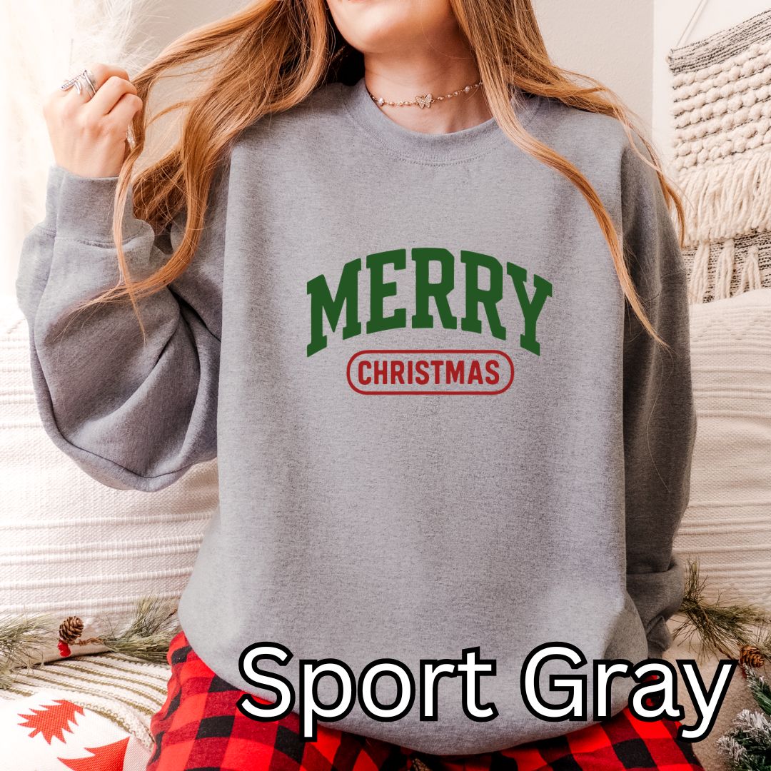 Varsity Christmas printed Crew neck