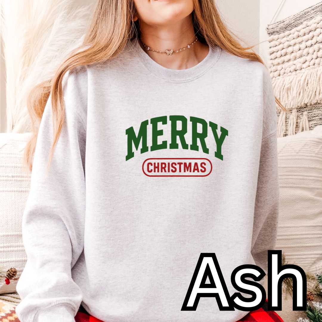 Varsity Christmas printed Crew neck
