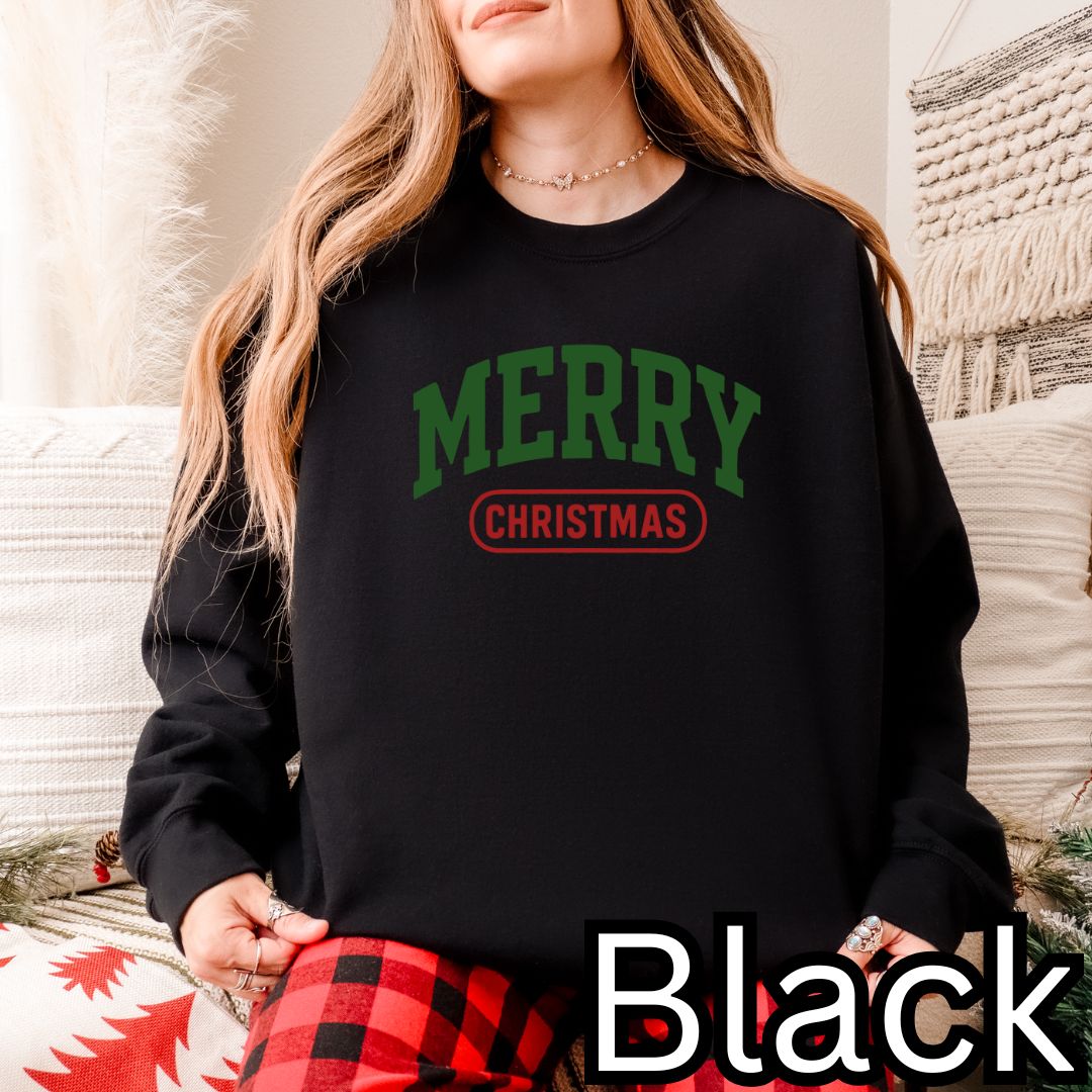 Varsity Christmas printed Crew neck