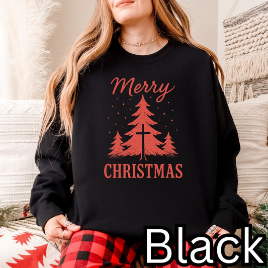 Christmas Trees printed Crew neck